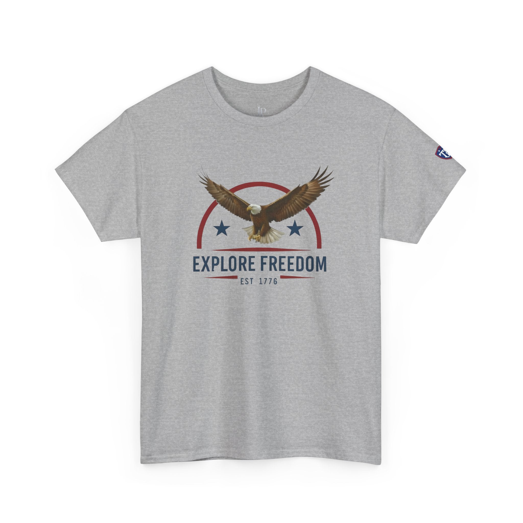 Explore Freedom Eagle T-Shirt | Patriotic American Flag Stars Tee, Titan Athletic, JP Ellington