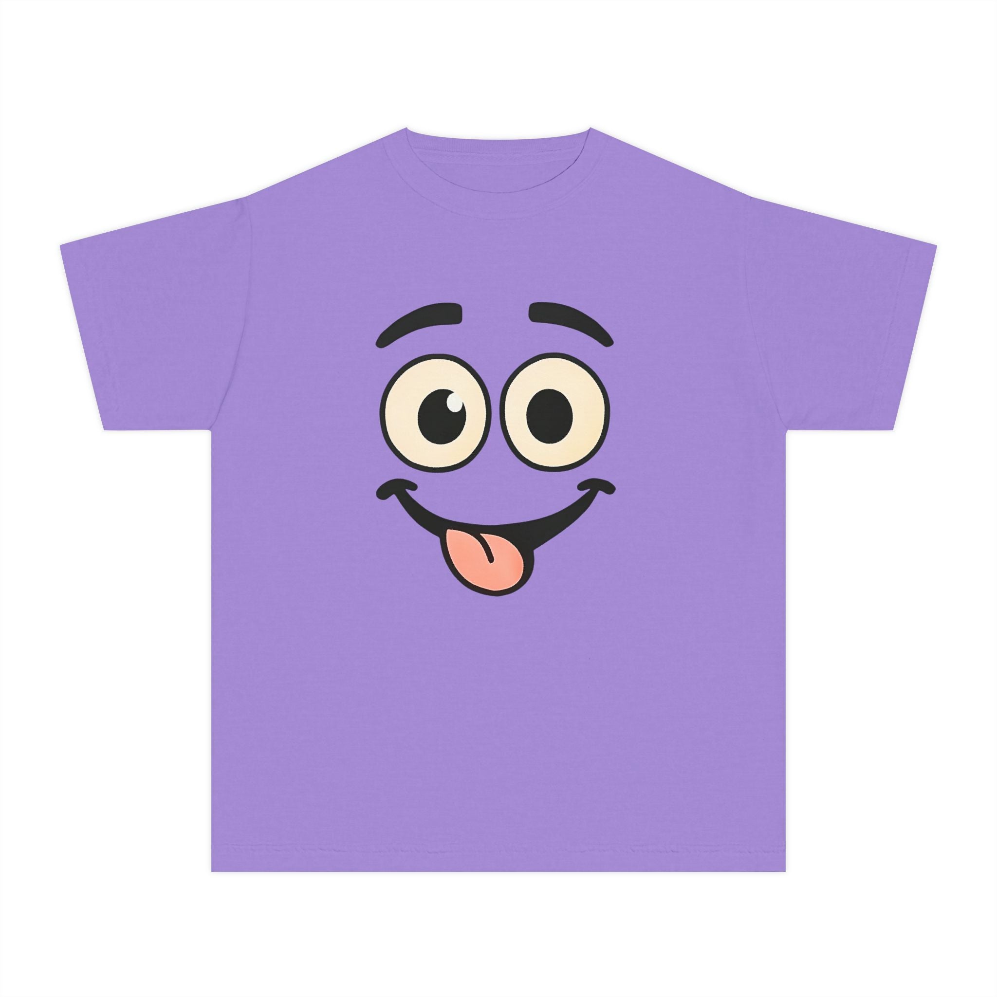 Lustiges Smiley-Gesicht Kinder-T-Shirt | Verspieltes Emoji-Shirt, Zunge-Raus-Ausdruck, JPE Kids Edition