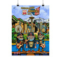 Freedom Made America Poster | Seattle Band Cartoon Skyline Route 66