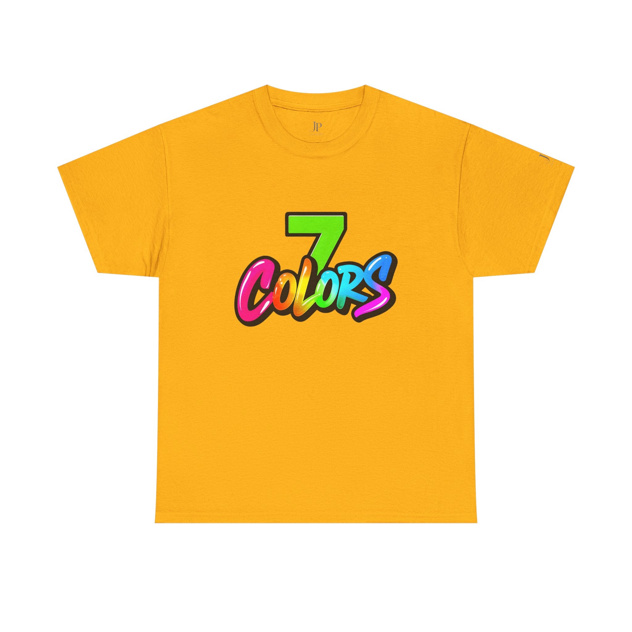 Sieben Farben Grafik-T-Shirt | Regenbogen-Schriftzug-Logo T-Shirt, JP Ellington Edition
