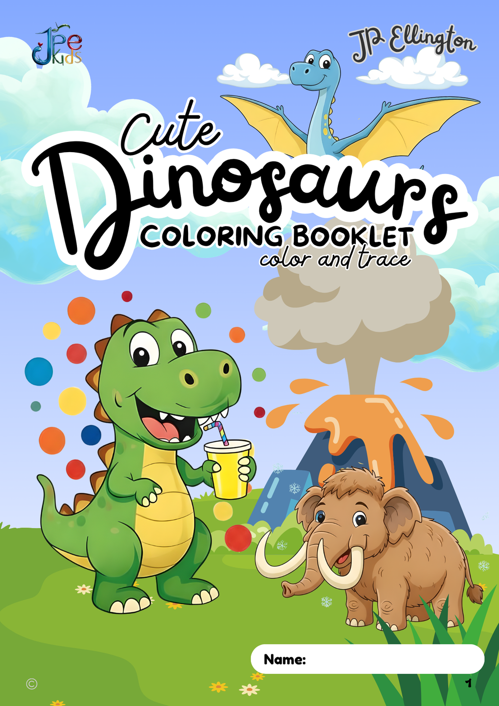 Cute Dinosaurs Coloring Booklet