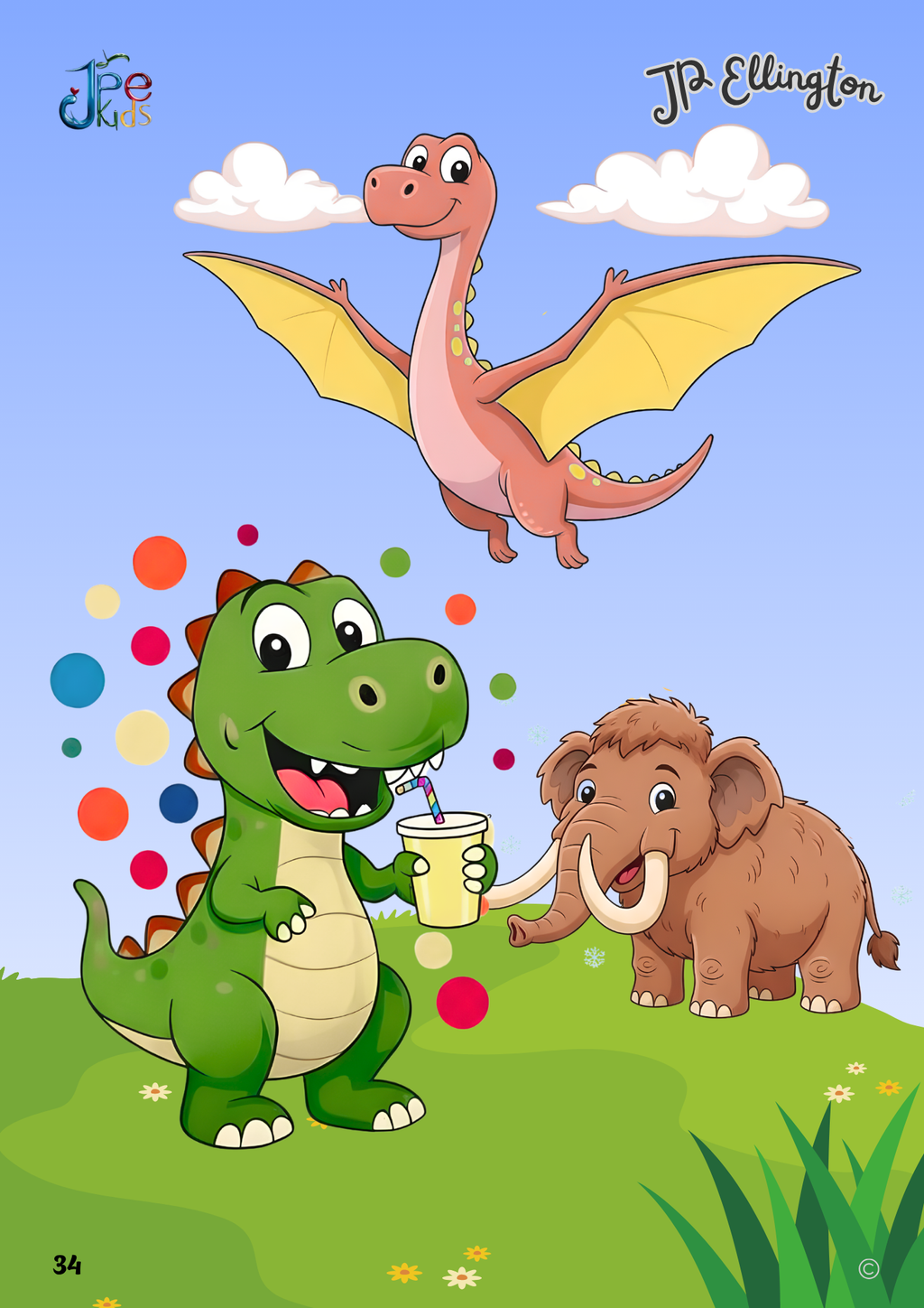Cute Dinosaurs Coloring Booklet