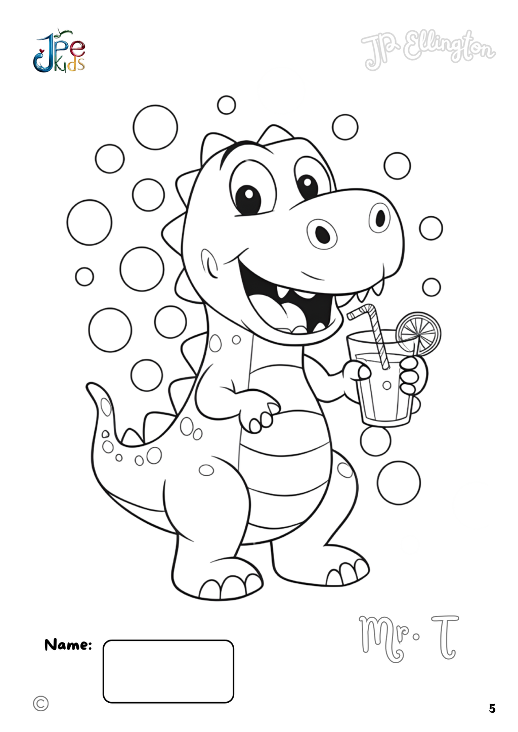 Cute Dinosaurs Coloring Booklet