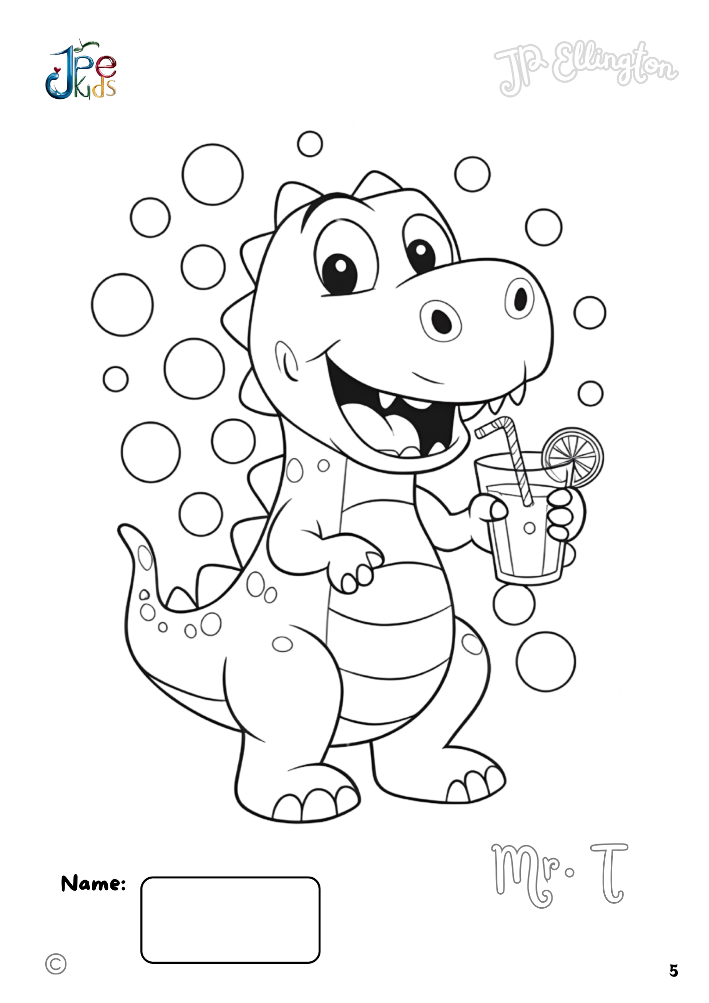 Cute Dinosaurs Coloring Booklet