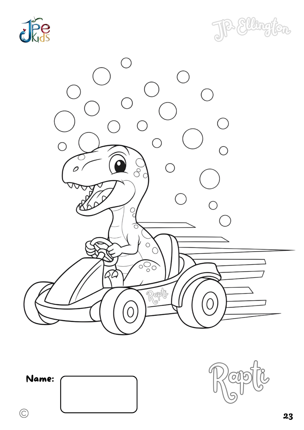 Cute Dinosaurs Coloring Booklet