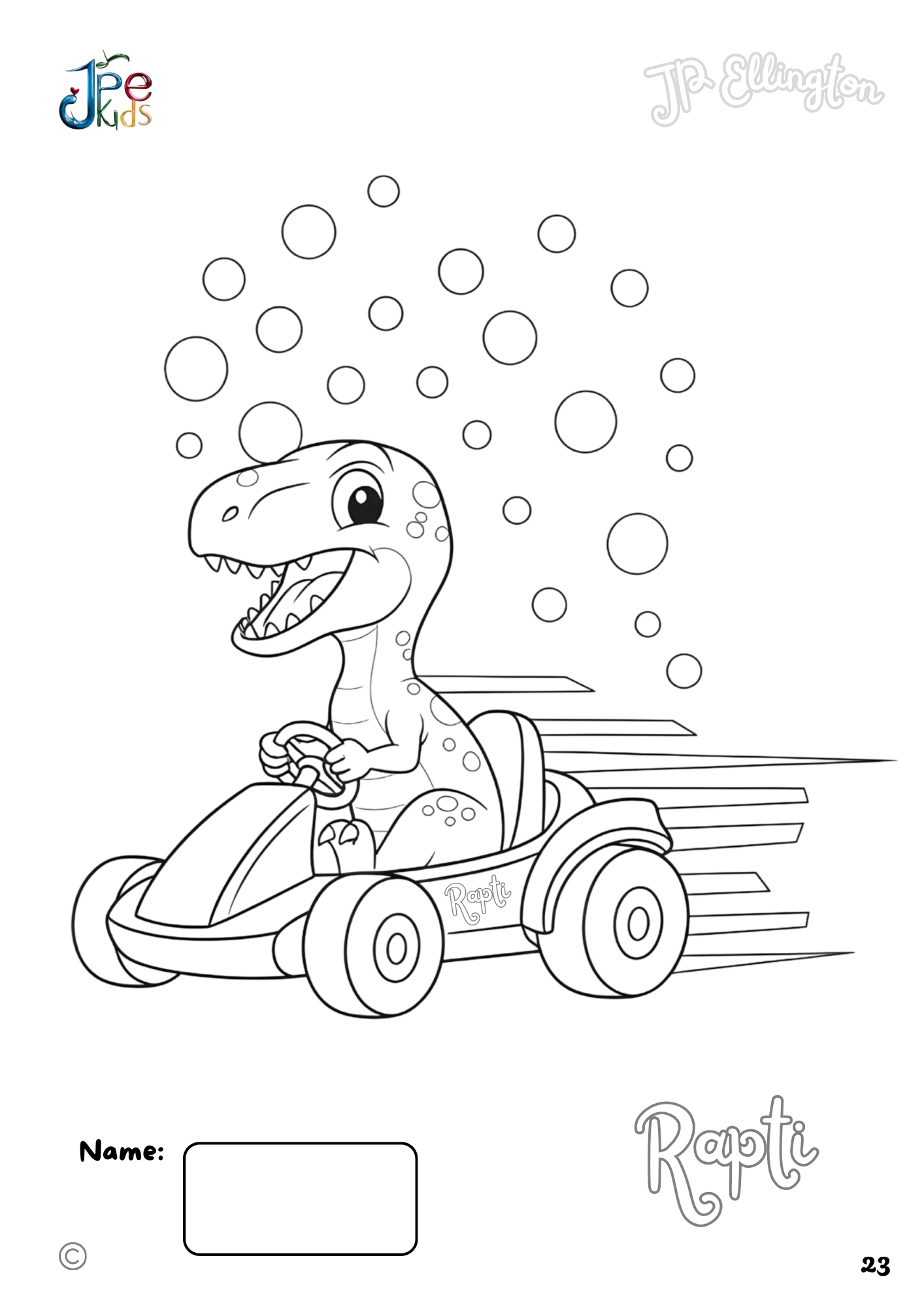 Cute Dinosaurs Coloring Booklet